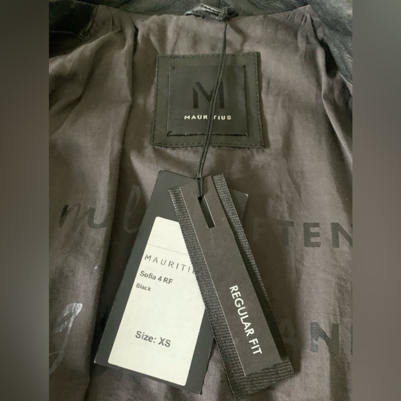 Distressed Leather Biker Jacket Mauritius Sofia Jacket XS NEW RARE - Picture 12 of 15